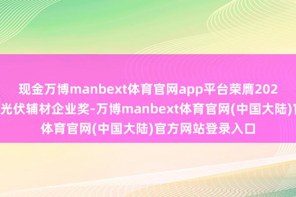 现金万博manbext体育官网app平台荣膺2024年度最具影响力光伏辅材企业奖-万博manbext体育官网(中国大陆)官方网站登录入口